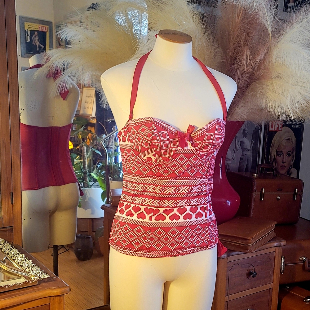 NWT Fredericks Of Hollywood Halter Corset And G String